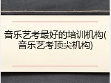 音乐艺考最好的培训机构(音乐艺考顶尖机构)