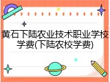 黄石下陆农业技术职业学校学费(下陆农校学费)