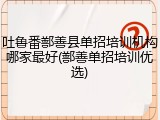 吐鲁番鄯善县单招培训机构哪家最好(鄯善单招培训优选)