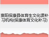 襄阳保康县体育生文化课补习机构(保康体育文化补习)