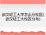 武汉轻工大学怎么分校区(武汉轻工大校区分布)