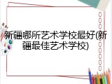 新疆哪所艺术学校最好(新疆最佳艺术学校)