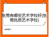 东莞有哪些艺术学校好(东莞优质艺术学校)