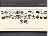 鄂州艺术职业大学中专部是自考吗?(鄂州艺职大中专自考吗)