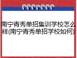 南宁青秀单招集训学校怎么样(南宁青秀单招学校如何)