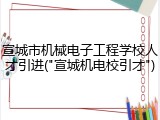宣城市机械电子工程学校人才引进("宣城机电校引才")