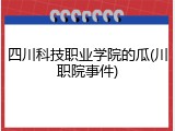 四川科技职业学院的瓜(川职院事件)