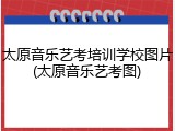 太原音乐艺考培训学校图片(太原音乐艺考图)
