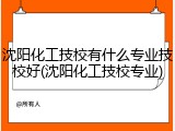 沈阳化工技校有什么专业技校好(沈阳化工技校专业)