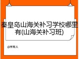 秦皇岛山海关补习学校哪里有(山海关补习班)