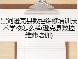 黑河逊克县数控维修培训技术学校怎么样(逊克县数控维修培训)