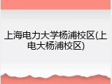 上海电力大学杨浦校区(上电大杨浦校区)