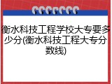 衡水科技工程学校大专要多少分(衡水科技工程大专分数线)
