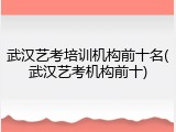 武汉艺考培训机构前十名(武汉艺考机构前十)