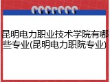 昆明电力职业技术学院有哪些专业(昆明电力职院专业)