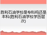 胜利石油学校是专科吗还是本科(胜利石油学校学历层次)