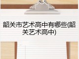 韶关市艺术高中有哪些(韶关艺术高中)