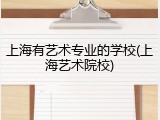 上海有艺术专业的学校(上海艺术院校)