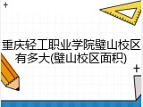 重庆轻工职业学院璧山校区有多大(璧山校区面积)