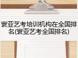 寰亚艺考培训机构在全国排名(寰亚艺考全国排名)