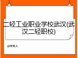 二轻工业职业学校武汉(武汉二轻职校)
