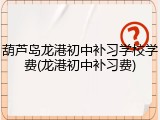 葫芦岛龙港初中补习学校学费(龙港初中补习费)