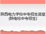 陕西电力学校中专招生简章(陕电校中专招生)