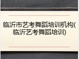 临沂市艺考舞蹈培训机构(临沂艺考舞蹈培训)
