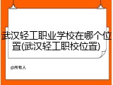 武汉轻工职业学校在哪个位置(武汉轻工职校位置)