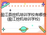 盈江县挖机培训学校有哪些(盈江挖机培训学校)