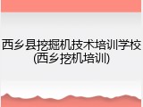 西乡县挖掘机技术培训学校(西乡挖机培训)