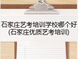 石家庄艺考培训学校哪个好(石家庄优质艺考培训)
