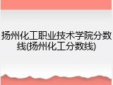 扬州化工职业技术学院分数线(扬州化工分数线)