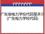 广东省电力学校代码是多少(广东电力学校代码)