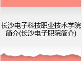 长沙电子科技职业技术学院简介(长沙电子职院简介)