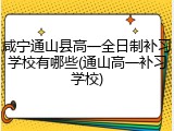 咸宁通山县高一全日制补习学校有哪些(通山高一补习学校)