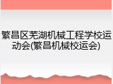 繁昌区芜湖机械工程学校运动会(繁昌机械校运会)