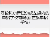 呼伦贝尔新巴尔虎左旗内的单招学校有吗(新左旗单招学校)