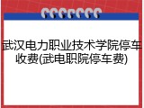 武汉电力职业技术学院停车收费(武电职院停车费)