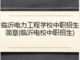 临沂电力工程学校中职招生简章(临沂电校中职招生)