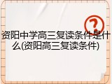 资阳中学高三复读条件是什么(资阳高三复读条件)