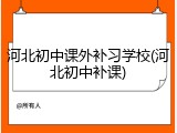 河北初中课外补习学校(河北初中补课)