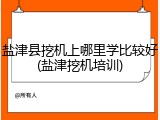 盐津县挖机上哪里学比较好(盐津挖机培训)