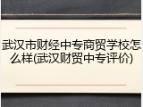 武汉市财经中专商贸学校怎么样(武汉财贸中专评价)