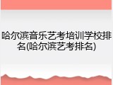哈尔滨音乐艺考培训学校排名(哈尔滨艺考排名)