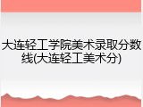 大连轻工学院美术录取分数线(大连轻工美术分)