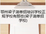 鄂州梁子湖单招培训学校正规学校有那些(梁子湖单招学校)