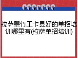拉萨墨竹工卡县好的单招培训哪里有(拉萨单招培训)