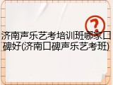 济南声乐艺考培训班哪家口碑好(济南口碑声乐艺考班)