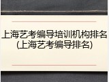 上海艺考编导培训机构排名(上海艺考编导排名)